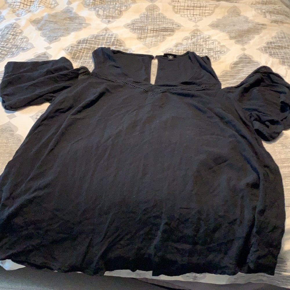 Torrid V Neck Tank Top with peek a boo sleeves